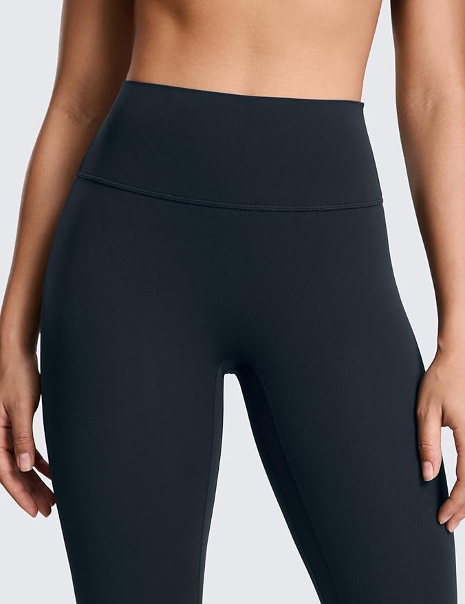 CRZ YOGA SculptAir No Front Seam Yoga Leggings 25" - High Waisted Womens Pants Workout Pilates Athletic V Back Buttery Soft
