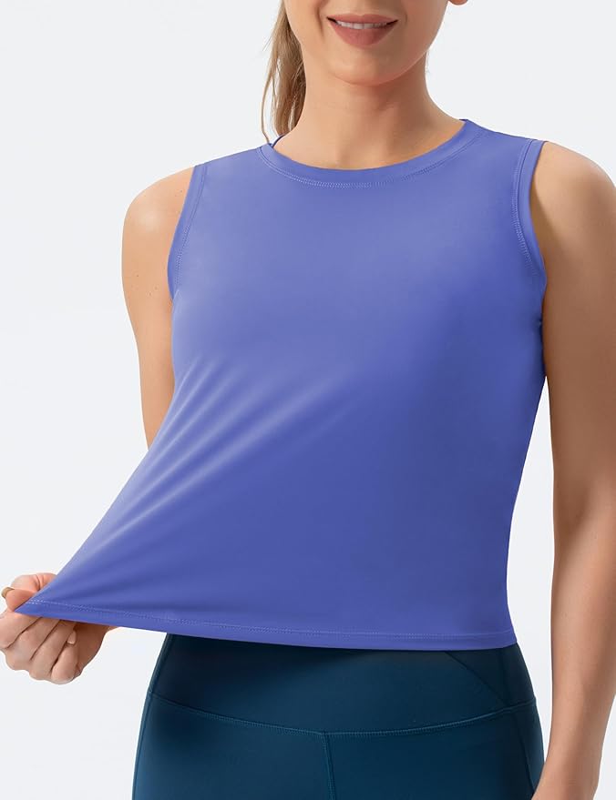 THE GYM PEOPLE Women's Workout Tops in Ice Silk Quick Dry Sleeveless