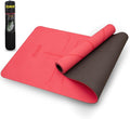 Robust Extra Thick Yoga Mat 1/4 & 1/3 & 2/5 Inch - Non Slip Exercise Mat with Alignment Lines, Carrying Strap, TPE Eco-Friendly Material for Knee Support, Sweat-Proof 72" x 24" for Women & Men
