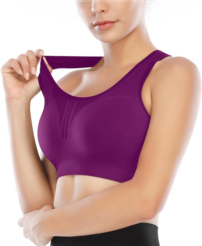 Heathyoga High Impact Sports Bras for Women High Support Padded Sports Bra Pack Racerback Bras for Women Workout Bra Sets