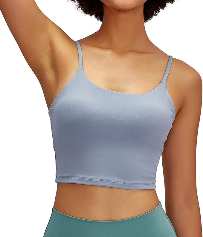 Lemedy Women Padded Sports Bra Fitness Workout Running Shirts Yoga Tank Top