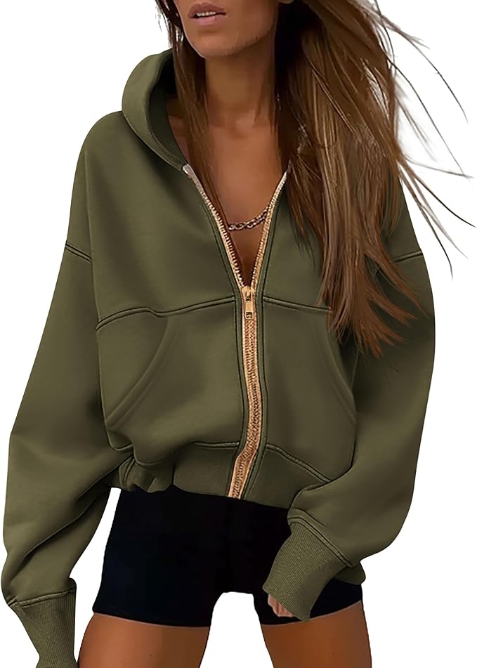 PRETTYGARDEN Hoodies for Women Sweatshirt Zip Up Hoodie Fall Fashion 2026 Trendy Long Sleeve Jackets Winter Clothing Outfits