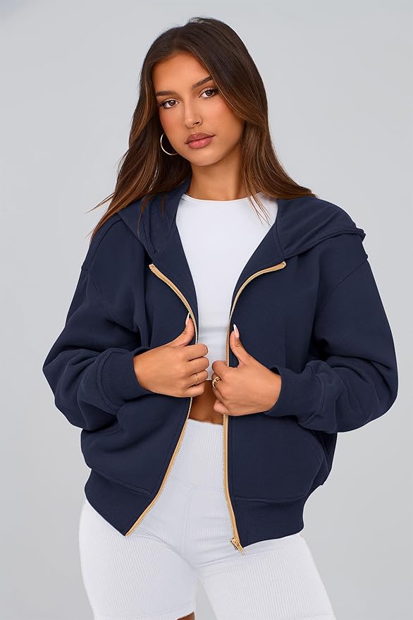 PRETTYGARDEN Hoodies for Women Sweatshirt Zip Up Hoodie Fall Fashion 2026 Trendy Long Sleeve Jackets Winter Clothing Outfits