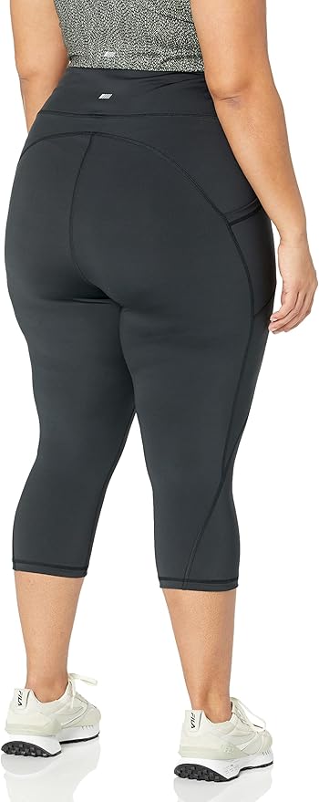 Amazon Essentials Women's High Waisted Active Sculpt Workout Athleisure Capri Leggings with Pockets