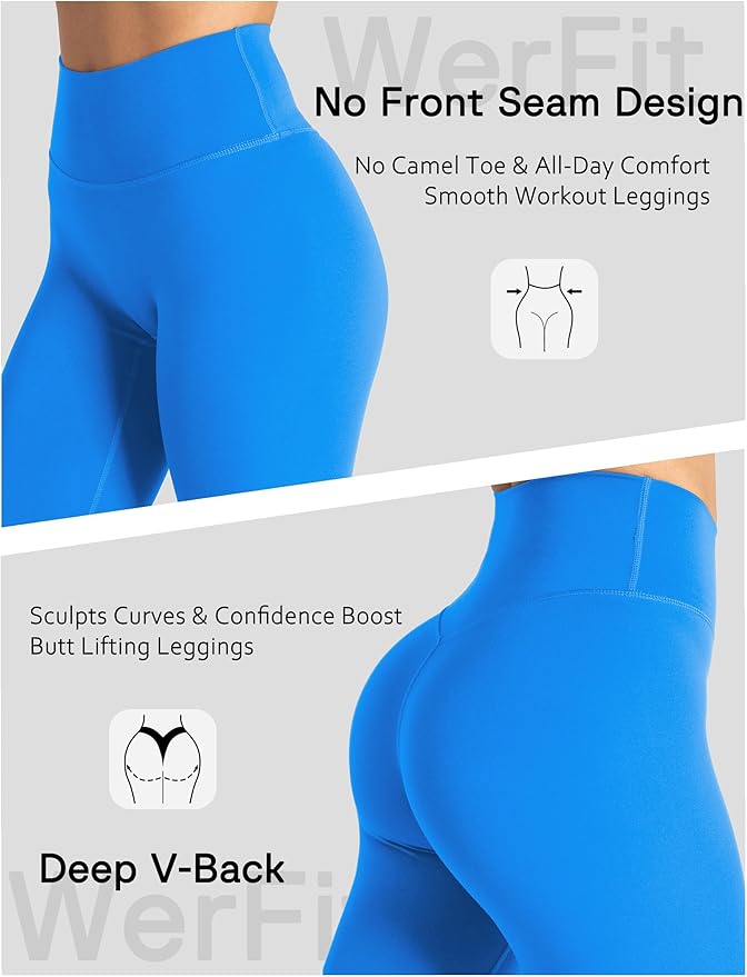 Unthewe Naked-Feel No Front Seam Leggings for Women - High Waisted Buttery Soft Workout Yoga Pants 25"