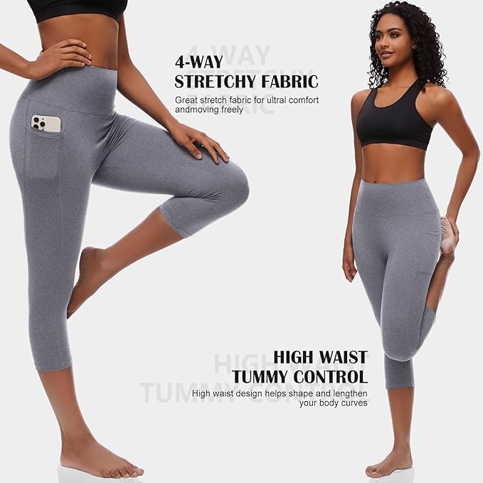 FULLSOFT Buttery Soft Leggings for Women - High Waisted Tummy Control No See Through Workout Yoga Cycling Tights Pants