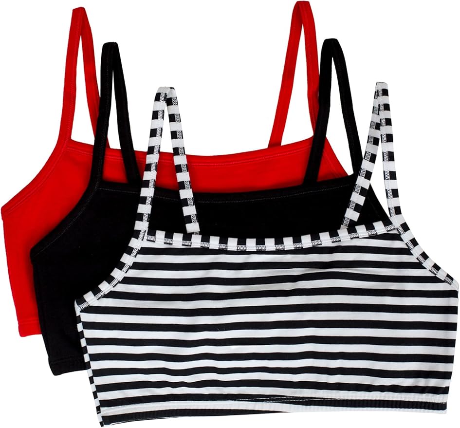 Fruit of the Loom Women's Spaghetti Strap Cotton Sports Bra - All-Day Comfort & Easy Movement
