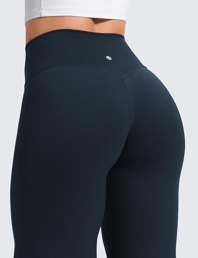 CRZ YOGA Softretch No Front Seam Wide Leg Pants 28''/ 30''/ 32" for Women - High Waist Yoga Lounge Buttery Soft Comfy Casual