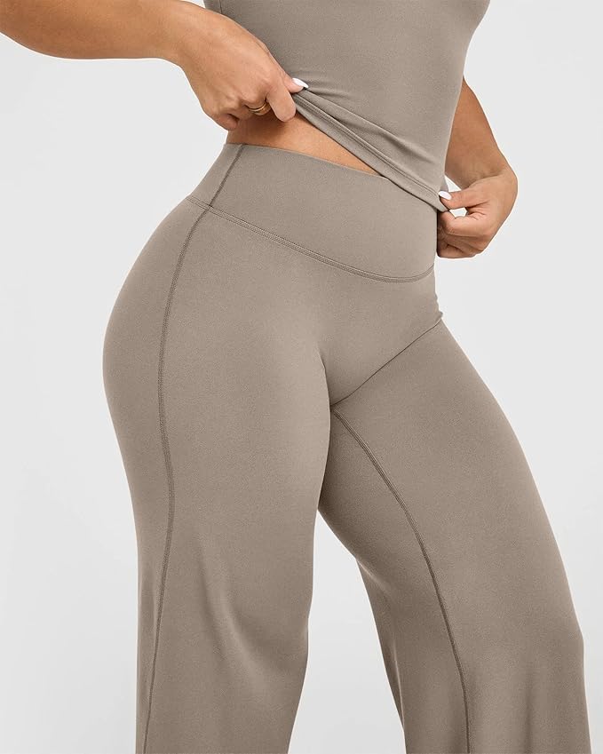 OQQ Yoga Pants Women High Waist Stretch Casual Soft Straight Leg Bottoms