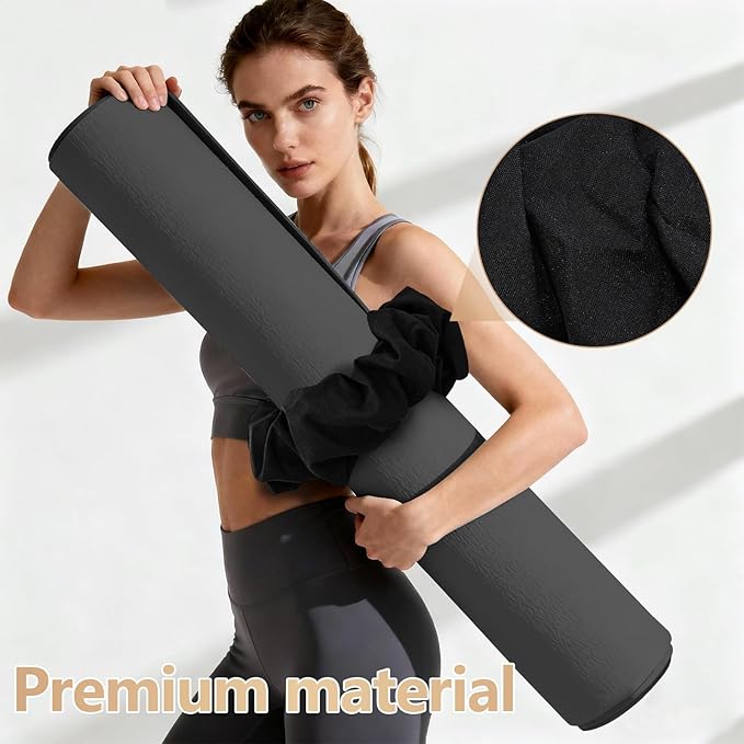 Yoga Mat Scrunchie - Stylish Holder, Durable & Elastic Fabric - Fits All Standard Mats (Mat Not Included)