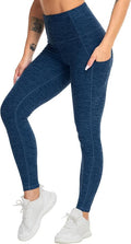 THE GYM PEOPLE Thick High Waist Yoga Pants with Pockets, Tummy Control Workout Running Yoga Leggings for Women