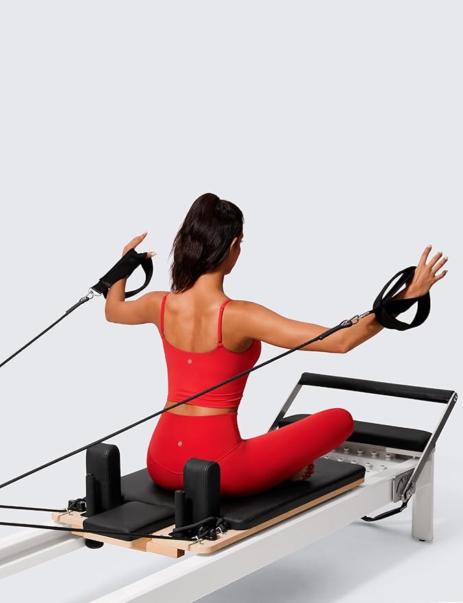CRZ YOGA Butterlift Adjustable U Back Crop Tank Tops for Women - Padded Camisole Scoop Neck Workout Longline Sports Bras