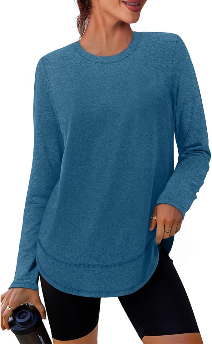 XIEERDUO Women's Workout Tops Long Sleeve Quick Dry Shirts for Hiking Running S-3XL