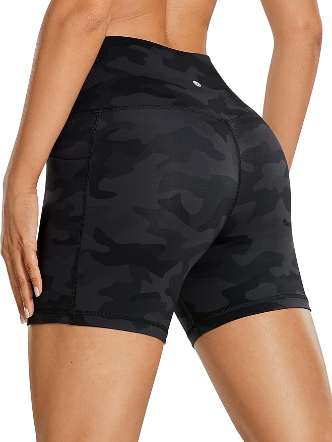 CRZ YOGA Women's Hugged Feeling Compression Leggings - Thick High Waisted Workout Leggings 25"