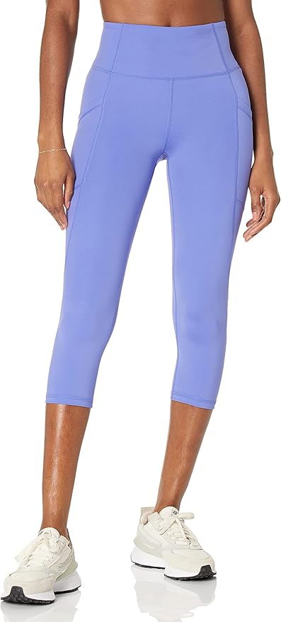 Amazon Essentials Women's High Waisted Active Sculpt Workout Athleisure Capri Leggings with Pockets