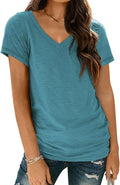 AUTOMET T-Shirts Short Sleeve V Neck Tees Tops for Women Fashion Trendy Lightweight Soft Casual Summer Outfits Clothes 2026
