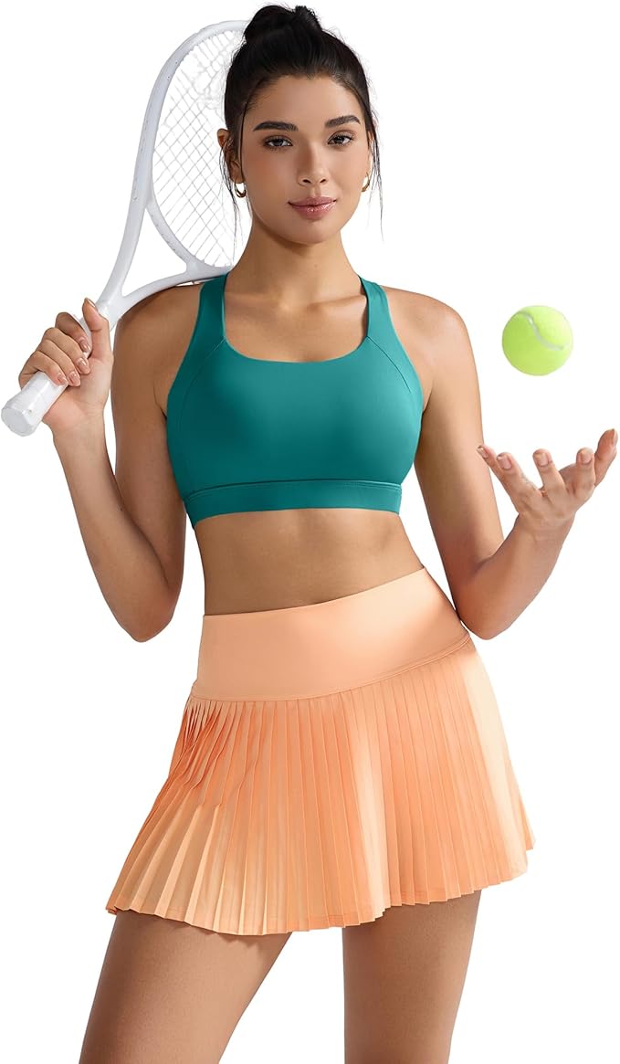 RUNNING GIRL Sports Bra for Women, Molded Cup High Impact Sports Bras for Women with Sewn in Pads