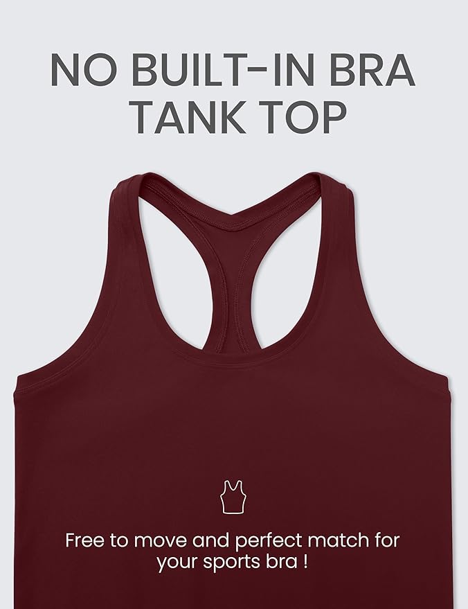 CRZ YOGA Butterluxe Racerback Tank Tops for Women - Yoga Workout Casual Gym Athletic Camisole Tight Sleeveless Shirts