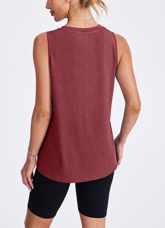 Womens Workout Tank Tops Lightweight Sleeveless Shirts for Women Loose Fit Tops for Athletic Running Tennis Yoga
