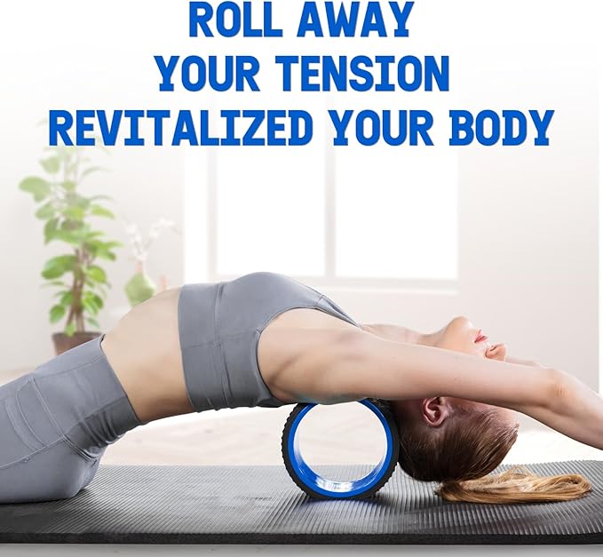 Yes4All Yoga Wheel Roller, 500 lb Capacity Back Cracker Roller for Comfort HIPS & Neck, Available in 6”/10”/12” Sizes
