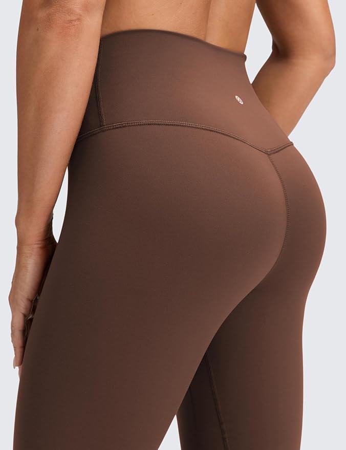 CRZ YOGA Brushed Naked Feeling Workout Leggings 25" - High Waisted Gym Compression Tummy Control Womens Yoga Pants