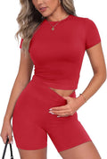 ZOOSIXX Two Piece Workout Sets for Women - Summer Outfits 2 Piece Short Gym Sets Casual Lounge Vacation Matching Clothing