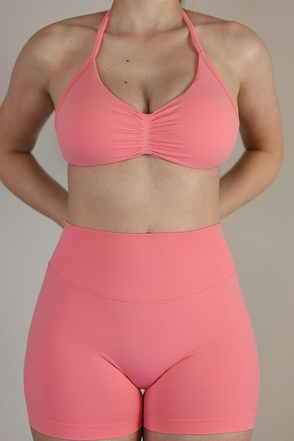 AUROLA Influence Strappy Bra Sports Bras for Women, Backless Padded Impact Strappy Bra Workout Gym Yoga with Removable Cups