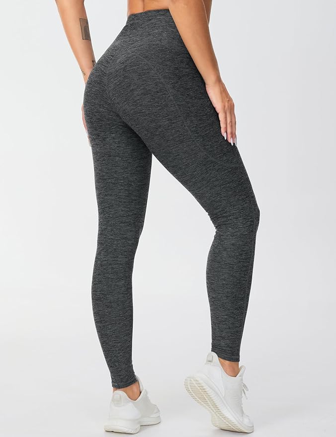 THE GYM PEOPLE Thick High Waist Yoga Pants with Pockets, Tummy Control Workout Running Yoga Leggings for Women