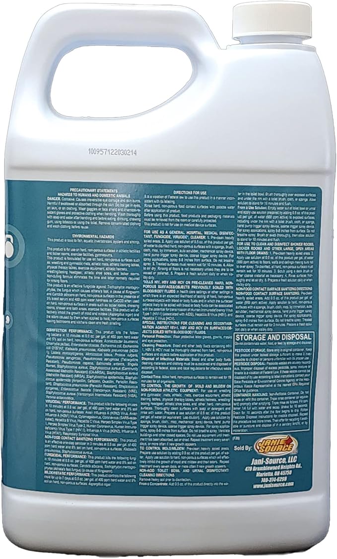 GymCide Concentrated Disinfectant & Cleaner For Gym Equipment, Sport Helmets, Yoga Mats, Locker Rooms, and Physical Therapy Centers, Gallon (Case of 4)…