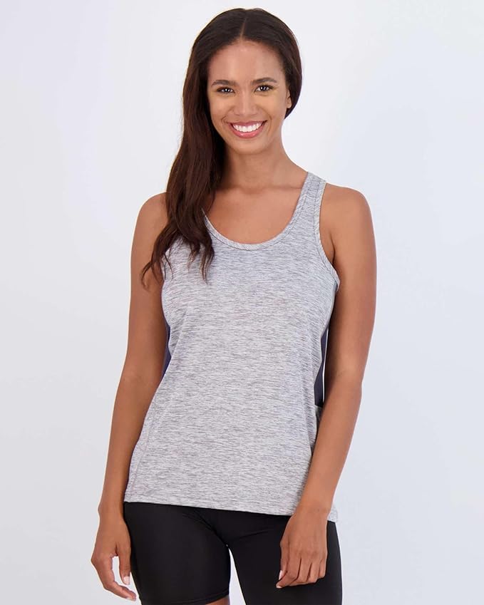 Real Essentials 5 Pack: Women's Racerback Tank Top Dry-Fit Athletic Performance Yoga Activewear (Available in Plus Size)