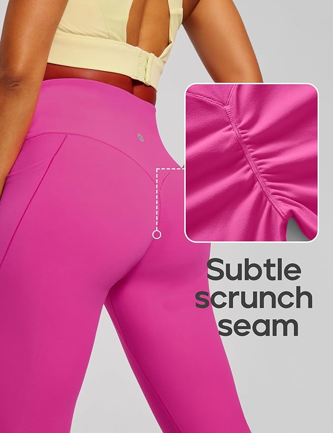 Heathyoga Scrunch Butt Lifting Leggings with Pockets for Women Tummy Control Compression Leggings No Front Seam Yoga Pants