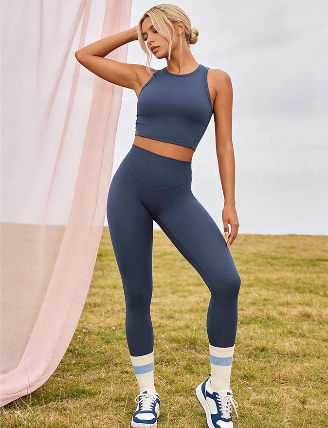 YEOREO Workout Leggings for Women Hidden Scrunch Tummy Control Leggings Agathia High Waisted Gym Yoga Pants