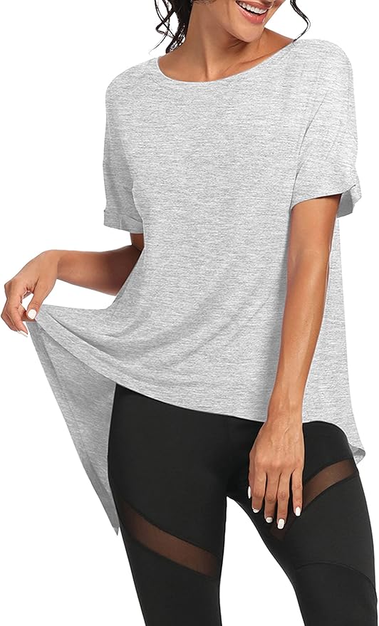 Bestisun Workout Tank Tops Open Back Yoga Exercise Shirts Tie Back Athletic Clothes for Women