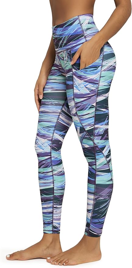 ODODOS Women's High Waisted Yoga Leggings with Pockets, Tummy Control Non See Through Workout Athletic Running Yoga Pants
