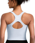 RUNNING GIRL Workout Tank Tops with Built in Bras for Women,Compression Shirt Strappy Back Athletic Yoga Tops