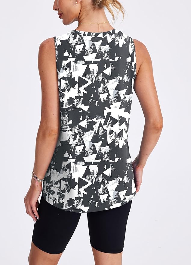 Womens Workout Tank Tops Lightweight Sleeveless Shirts for Women Loose Fit Tops for Athletic Running Tennis Yoga