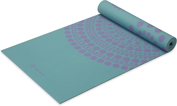 Gaiam Yoga Mat - Premium 6mm Print Reversible Extra Thick Non Slip Exercise & Fitness Mat for All Types of Yoga, Pilates & Floor Workouts (68" x 24" x 6mm Thick)