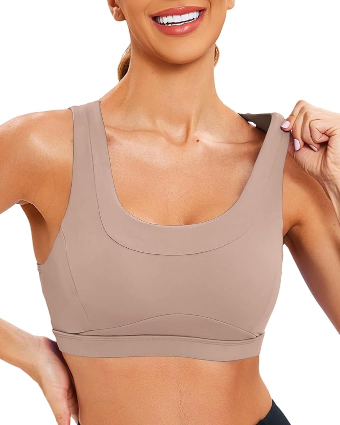 RUNNING GIRL Sports Bras for Women High Support,Molded Cup High Impact Sports Bra Racerback Workout Yoga Running Bra