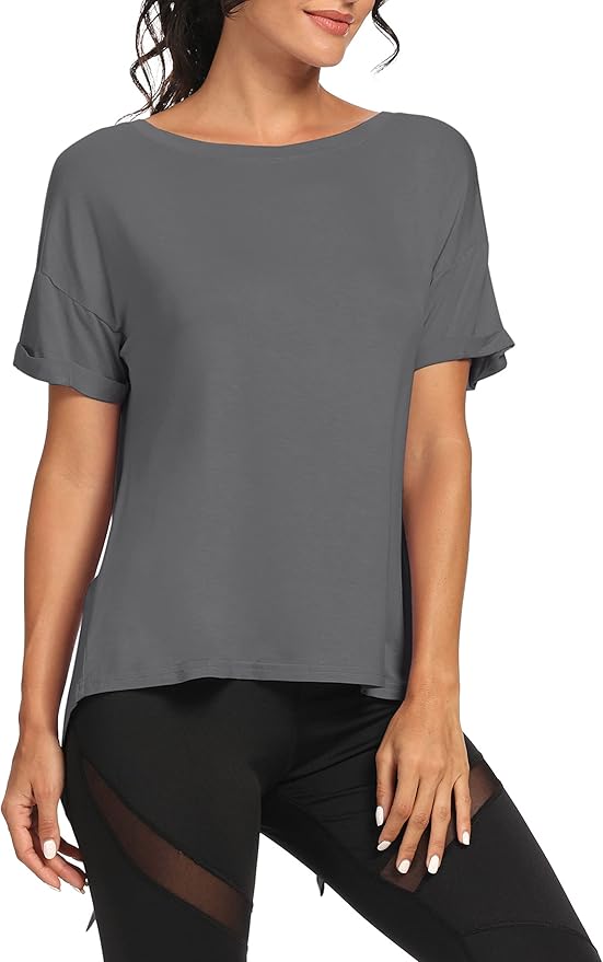Bestisun Workout Tank Tops Open Back Yoga Exercise Shirts Tie Back Athletic Clothes for Women