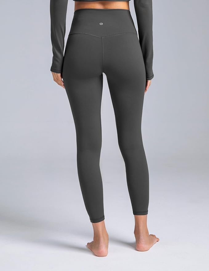 Colorfulkoala Dreamlux No Front Seam Leggings for Women 25"/28" Inseam, High Waisted Buttery Soft Yoga Pants