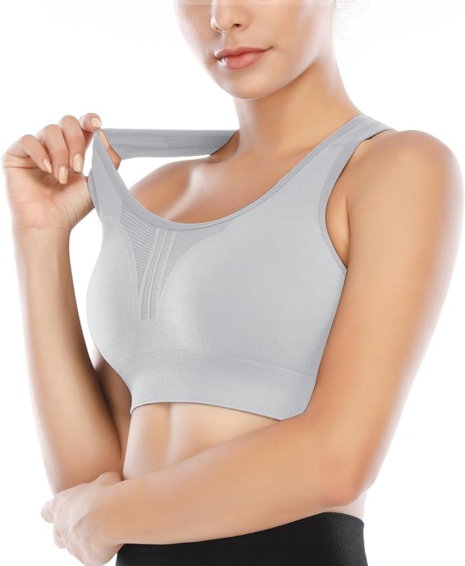 Heathyoga High Impact Sports Bras for Women High Support Padded Sports Bra Pack Racerback Bras for Women Workout Bra Sets