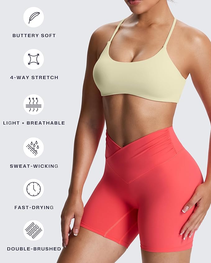 Aoxjox Women's Workout Sports Bras Fitness Trinity Ivy Low Impact Bra Yoga Crop Tank