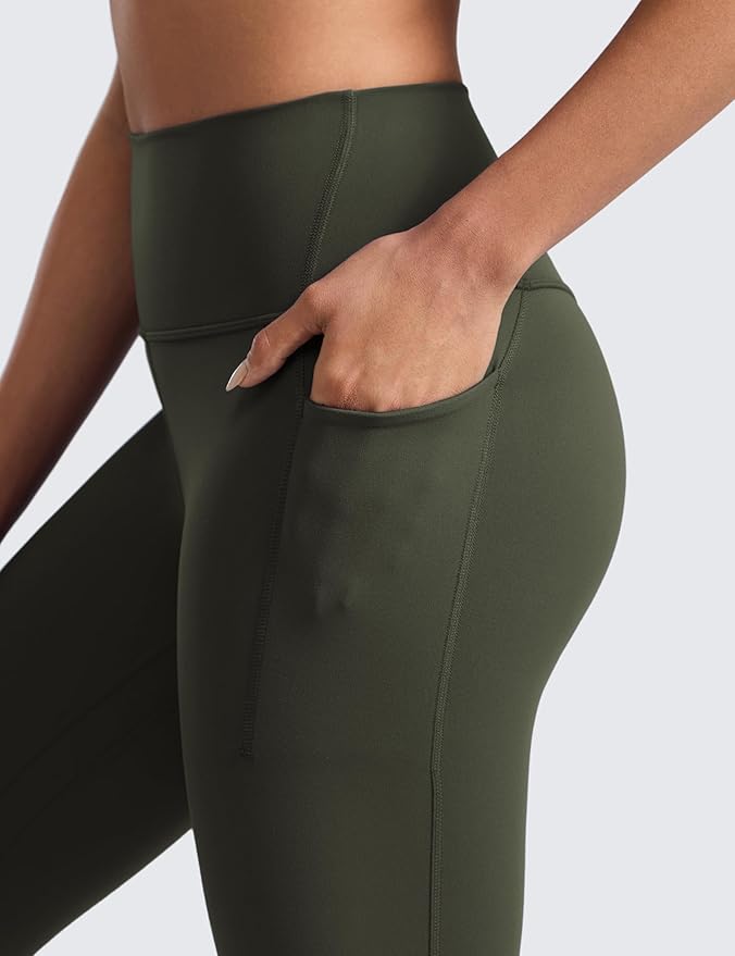 CRZ YOGA Butterlift Workout Leggings Pockets 25" - High Waist Pilates Athletic Gym Womens Yoga Pants Buttery Soft