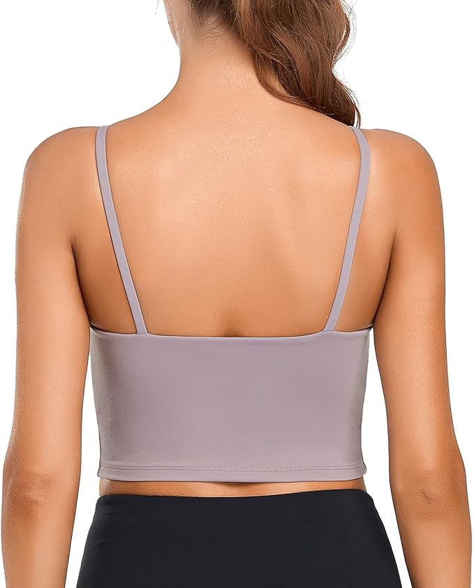 Lemedy Women Padded Sports Bra Fitness Workout Running Shirts Yoga Tank Top