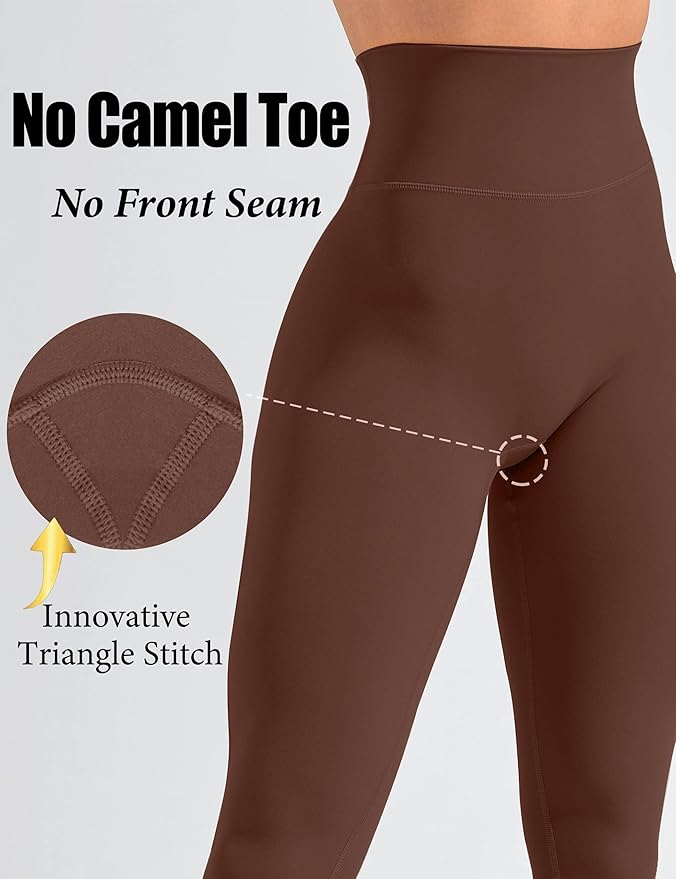 Olmlmt No Front Seam Workout Leggings for Women Tummy Control Butt Lifting Leggings Buttery Soft Gym Yoga Pants