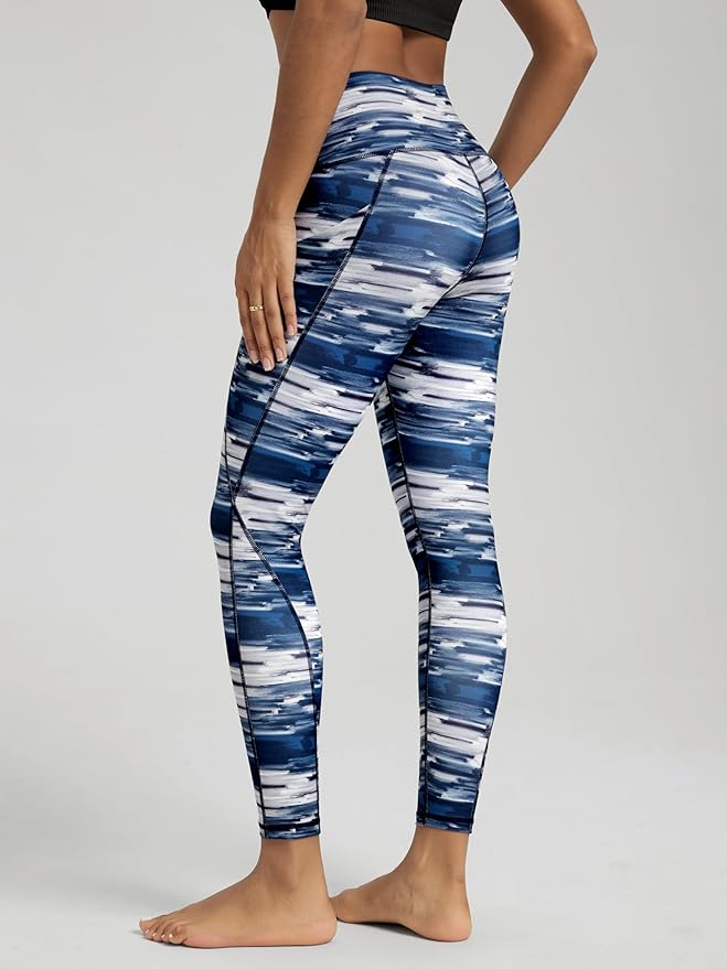 ODODOS Women's High Waisted Yoga Leggings with Pockets, Tummy Control Non See Through Workout Athletic Running Yoga Pants