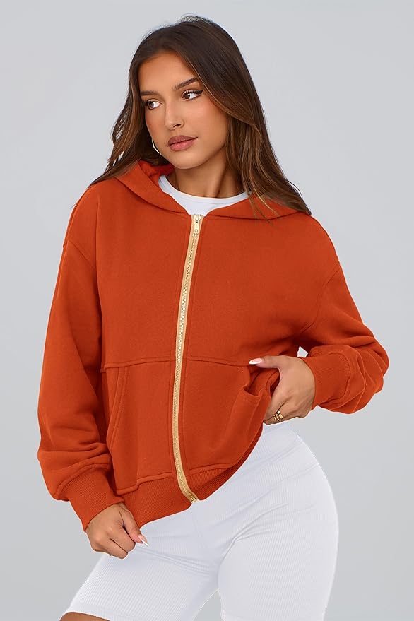 PRETTYGARDEN Hoodies for Women Sweatshirt Zip Up Hoodie Fall Fashion 2026 Trendy Long Sleeve Jackets Winter Clothing Outfits