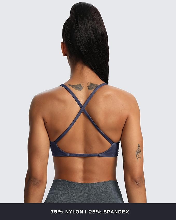 Aoxjox Women's Workout Sports Bras Fitness Metamorph Sienna Twist Bra Yoga Crop Tank