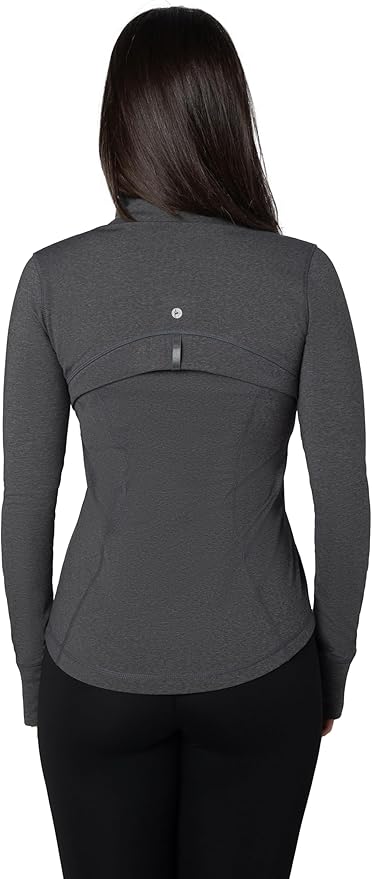 90 Degree By Reflex Full Zip Running Track Jacket Lightweight Athletic Slim Fit Jacket with Thumbholes