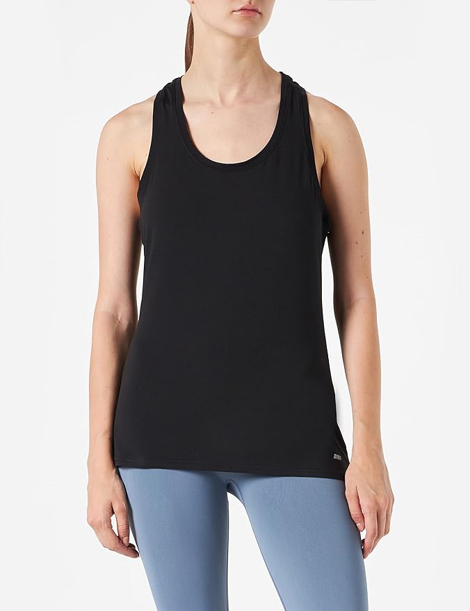 Amazon Essentials Women's Active Quick Dry Tech Stretch Racerback Scoop Neck Tank Top, Multipacks